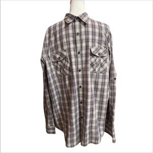 (D) Axist Men's short sleeve checked shirt
